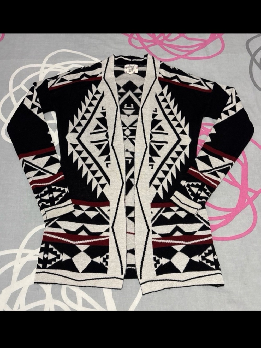 Hippie Rose Patterned Cardigan